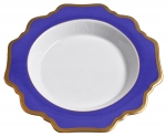 Anna\'s Palette Indigo Blue Rim Soup Plate 