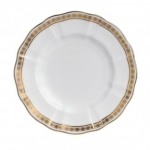 Carlton Gold Bread and Butter Plate Perfectly round, this bread and butter, side or cake plate is an ideal finishing touch for sophisticated dining. A simple but stylish gold pattern of tiny diamonds set in a finely drawn border gives an elegant appearance. The versatile pattern combines with other patterns to create a personalized style or theme. 