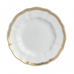 Carlton Gold Salad Plate Perfectly round, this salad or dessert plate is an ideal finishing touch for sophisticated dining. A simple but stylish gold pattern of tiny diamonds set in a finely drawn border gives an elegant appearance. The versatile pattern combines with other patterns to create a personalized style or theme. 