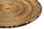 Round Placemat With Tortoise, Natural Seed Beads, Set of 4