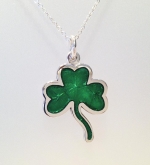 Enameled Clover Pendant 18\ Sterling Rhodium Wheat Chain
1\ x 1.5\


As each piece is handmade, personalize this item. Contact us for pricing and availability.