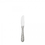 Repousse Sterling Butter Knife, Hollow Handle Ideal utensil for use with specialty butter spreads and patés.

Sure to become the conversation piece at any dining occasion, this ornate pattern is embellished with an abundance of floral motifs along the entire stem and handle. Named after the art of repoussé - the process of embossing metal from the back by hammering - this luxurious design was first crafted in 1828 and continues to endure as a popular collectible. It adds a distinctive touch to traditional and formal settings, or can lend a surprising pop of texture to a simple modern table. 

Polish your sterling silver once or twice a year, whether or not it has been used regularly. Hand wash and dry immediately with a chamois or soft cotton cloth to avoid spotting. 