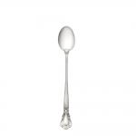 Chantilly Sterling Iced Beverage Spoon Specifically designed spoon for use with tall glasses.

Finely crafted with the graceful elegance associated with 18th Century France, this stately pattern was first introduced in 1895. The intricate design is embellished with a cascade of deeply carved borders showcasing a slender raised central panel along the handle and a more substantial open panel that can be monogrammed near the tip, which is crowned with a delicate fleur de lis. A stunning addition to traditional and formal interiors, this regal pattern will turn every meal into an event.

Polish your sterling silver once or twice a year, whether or not it has been used regularly. Hand wash and dry immediately with a chamois or soft cotton cloth to avoid spotting.
