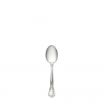 Chantilly Sterling Teaspoon Finely crafted with the graceful elegance associated with 18th Century France, this stately pattern was first introduced in 1895. The intricate design is embellished with a cascade of deeply carved borders showcasing a slender raised central panel along the handle and a more substantial open panel that can be monogrammed near the tip, which is crowned with a delicate fleur de lis. A stunning addition to traditional and formal interiors, this regal pattern will turn every meal into an event.

Polish your sterling silver once or twice a year, whether or not it has been used regularly. Hand wash and dry immediately with a chamois or soft cotton cloth to avoid spotting.
