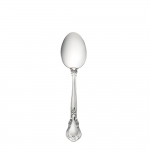 Chantilly Sterling Tablespoon  A spoon that can be used for eating hearty stews and cold or hot cereals.

Finely crafted with the graceful elegance associated with 18th Century France, this stately pattern was first introduced in 1895. The intricate design is embellished with a cascade of deeply carved borders showcasing a slender raised central panel along the handle and a more substantial open panel that can be monogrammed near the tip, which is crowned with a delicate fleur de lis. A stunning addition to traditional and formal interiors, this regal pattern will turn every meal into an event.

Polish your sterling silver once or twice a year, whether or not it has been used regularly. Hand wash and dry immediately with a chamois or soft cotton cloth to avoid spotting.
