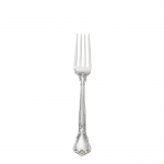 Chantilly Sterling Dinner Fork Finely crafted with the graceful elegance associated with 18th Century France, this stately pattern was first introduced in 1895. The intricate design is embellished with a cascade of deeply carved borders showcasing a slender raised central panel along the handle and a more substantial open panel that can be monogrammed near the tip, which is crowned with a delicate fleur de lis. A stunning addition to traditional and formal interiors, this regal pattern will turn every meal into an event.

Polish your sterling silver once or twice a year, whether or not it has been used regularly. Hand wash and dry immediately with a chamois or soft cotton cloth to avoid spotting.
