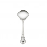 Chantilly Sterling Gravy Ladle  A serving tool for gravies and sauces.

Finely crafted with the graceful elegance associated with 18th Century France, this stately pattern was first introduced in 1895. The intricate design is embellished with a cascade of deeply carved borders showcasing a slender raised central panel along the handle and a more substantial open panel that can be monogrammed near the tip, which is crowned with a delicate fleur de lis. A stunning addition to traditional and formal interiors, this regal pattern will turn every meal into an event.

Polish your sterling silver once or twice a year, whether or not it has been used regularly. Hand wash and dry immediately with a chamois or soft cotton cloth to avoid spotting.
