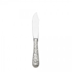Repousse Sterling Fish Knife, Hollow Handle Ideal utensil for cutting delicate fish.

Sure to become the conversation piece at any dining occasion, this ornate pattern is embellished with an abundance of floral motifs along the entire stem and handle. Named after the art of repoussé (the process of embossing metal from the back by hammering) this luxurious design was first crafted in 1828 and continues to endure as a popular collectible. It adds a distinctive touch to traditional and formal settings, or can lend a surprising pop of texture to a simple modern table. 