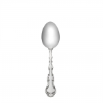 Strasbourg Sterling Tablespoon Flowing scrollwork follows the gently curved handles of this magnificent pattern inspired by the rococo style of design favoring shell-like curves prevailing in 18th Century France. Named for the French hamlet near the border of Germany, this intricate pattern displays rococo exuberance with hints of lively German Baroque opulence. The finely carved details along the edge highlight a smooth central panel, and culminate in a subtle shell near the tip. This design, introduced in 1897, will enliven traditional table settings for everyday meals and when entertaining.

Polish your sterling silver once or twice a year, whether or not it has been used regularly. Hand wash and dry immediately with a chamois or soft cotton cloth to avoid spotting.
