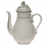 Platinum Edge Coffee Pot with Rose 8.5\ Height
36 Ounces
