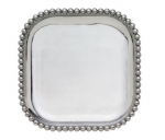 String of Pearls Small Square Platter 10.5\ x 10.5\
Recycled Sandcast Aluminum