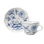 Blue Onion Cup and Saucer 8.5 Ounces