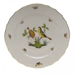 Rothschild Bird Service Plate, Motif #7 Many connoisseurs consider this pattern, first created in 1850 for the Rothschild family of Europe, to be the epitome of hand painting on porcelain. Twelve different motifs portray a 19th century tale about Baroness Rothschild, who lost her pearl necklace in the garden of her Vienna residence. Several days later it was found by her gardener, who saw birds playing with it in a tree.