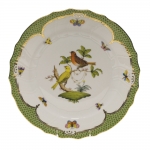 Rothschild Bird Green Border Dinner Plate - Motif #6 