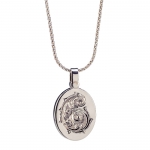 Slide Locket 1.25\ x 1\
Sterling Silver
Handmade and hand-engraved piece by artist Dennis Meade
Chain sold separately

As each piece is handmade, personalize this item. Contact us for pricing and availability.
