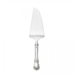 Old Master Sterling Pie/Cake Server This graceful pattern designed by master silversmith Horold E. Nock is styled in the Old Victorian tradition, with refined lines and a restrained decoration popular in the early Victorian era. Introduced in 1942, it features a distinctive violin-shaped handle, a crown of curling leaves, a center rosette with tapering tendrils, and scrolls and flutes along the handle. The classic design is exceptionally versatile, suiting many styles of decor and any dining occasion from family meals to holiday celebrations. 

Polish your sterling silver once or twice a year, whether or not it has been used regularly. Hand wash and dry immediately with a chamois or soft cotton cloth to avoid spotting.
