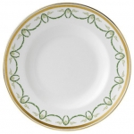 Titanic Salad Plate Perfectly round, this salad or dessert plate is an ideal finishing touch for sophisticated dining. A re-launched pattern to mark the 100th anniversary of the infamous ship\'s launch, the Titanic pattern, in the style of Louis XVI this design features a delicate gold layered border with painted ornaments of chaplet and festoons finished in tints of green. Each piece is finished in burnished gold. A sophisticated design suitable for fine dining, afternoon tea or light lunch. 