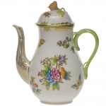  Queen Victoria Green 36 Ounce Coffee Pot with Rose 8.5\Height
36 Ounces