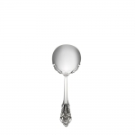 Grande Baroque Sterling Gravy Ladle Styled in the lavish Baroque manner, this highly collectible pattern is our best seller. Introduced in 1941, it captures classic symbols of the Renaissance in the exquisitely carved pillar and acanthus leaf curved as in nature. The sculptural, hand-wrought quality is evident in the playful open work and intricate, three-dimensional detail, which carries to the functional bowls and tines, and is apparent whether viewed in front, back, or profile. Perfect for traditional and formal settings.

Polish your sterling silver once or twice a year, whether or not it has been used regularly. Hand wash and dry immediately with a chamois or soft cotton cloth to avoid spotting.