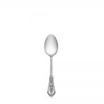 Rose Point Sterling Teaspoon Inspired by the Venetian lace of the traditional rose point wedding veil, this pattern features a full-blown rose-the symbolic flower of love-floating amid a web of silver lace and a pearl of geometric regularity. Introduced in 1934, the Venetian Renaissance styling captures the lost art of hand-sewn lace while keeping the magic of the wedding and mood of eternal romance alive as you use it day after day for family meals and special occasions.

Polish your sterling silver once or twice a year, whether or not it has been used regularly. Hand wash and dry immediately with a chamois or soft cotton cloth to avoid spotting.