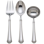 Allora Stainless Three-Piece Serving Set Highlighting its generously proportioned hollow-handle, the Allora fine stainless flatware pattern by Reed & Barton is reminiscent of antique flatware. The handles, inspired by traditional Danish design have a bright mirror finish. 