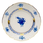 Chinese Bouquet Blue Dinner Plate  The popular Oriental-inspired design originally named \Apponyi Flowers\ is particularly striking in the solid blue coloration, enhanced by accents of 24kt gold throughout. 

Please call store for delivery timing. 