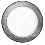 Emerson White and Pewter Dinner Plate 