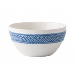 Le Panier White/Delft Cereal/Ice Cream Bowl 6\ Diameter
24 Ounces
Made of Ceramic Stoneware
Made in Portugal 
Oven, Microwave, Dishwasher, and Freezer safe