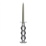 Hartland Large Candlestick 9.25\ Height
Includes complimentary 9\ taper.

Care:  Clean with glass cleaner and a soft cloth.
Extinguish tapers and pillar candles when flame reaches two inches above the base.
Never leave burning candles unattended.
Do not expose glass to extreme heat changes, such as placing in the freezer. A shock in temperature can cause fractures.