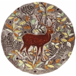 Rambouillet Deer Round Flat Dish 