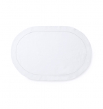 Classico White Oval Placemat, Set of 4 13\ x 19\ Oval

Made in Italy
100% Linen
Plain weave

Hem: Hand-thread-drawn hemstitch / Mitered corners

Care:
Machine wash cold water on gentle cycle. Do not use bleach (bleaching may weaken fabric & cause yellowing). Do not use fabric softener. Wash dark colors separately. Do not wring. Line dry or tumble dry on low heat. Remove while still damp. Steam iron on \linen\ setting. 