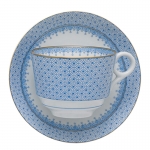 Cornflower Lace Teacup and Saucer 