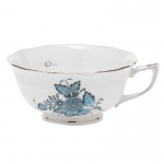 Chinese Bouquet Turquoise Tea Cup 